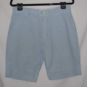 Mens' Vintage Polo Ralph Lauren Seersucker Blue White Shorts Size 33.5